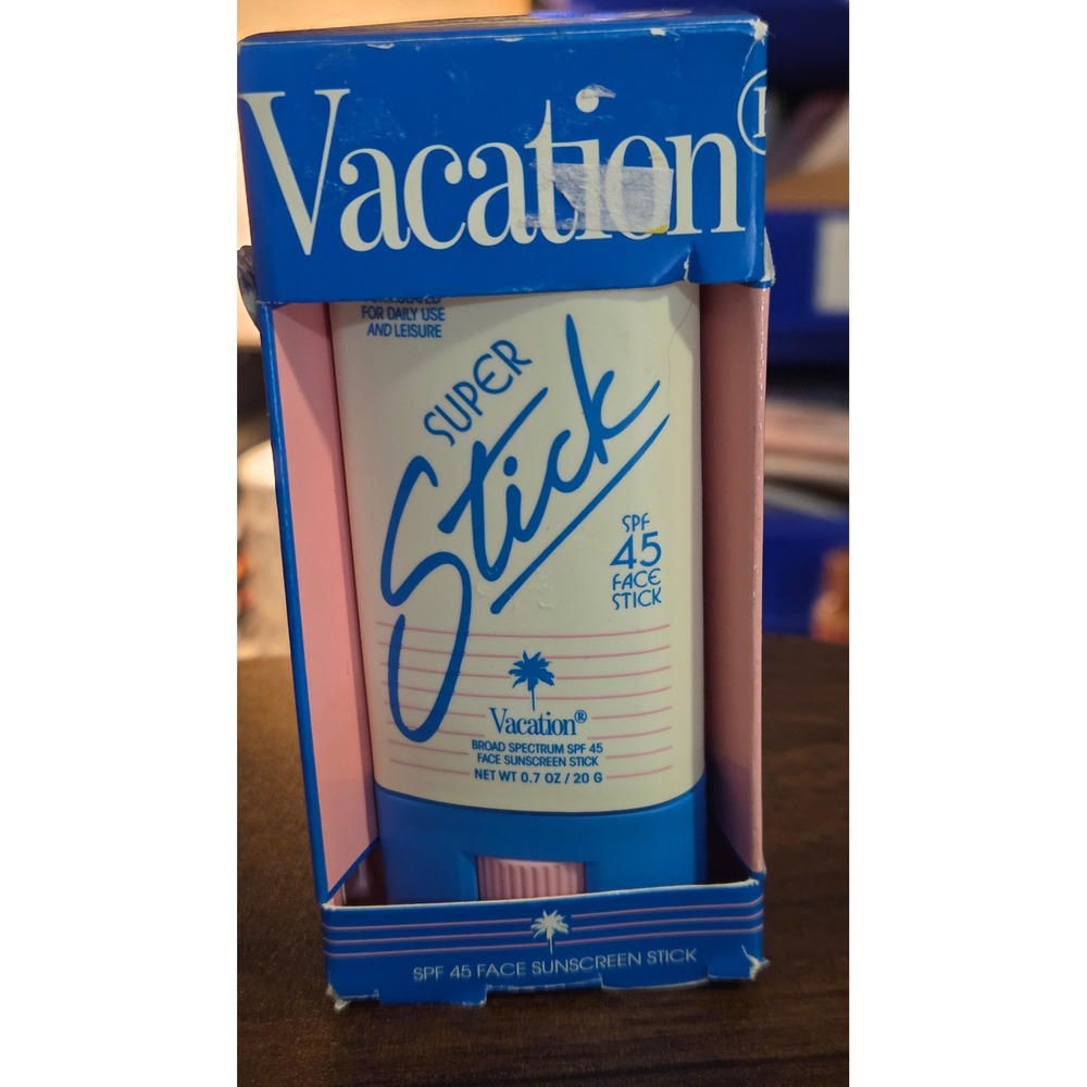 Vacation Super Stick SPF 45 Face Sunscreen Stick Broad Spectrum 0.7oz 20g NEW